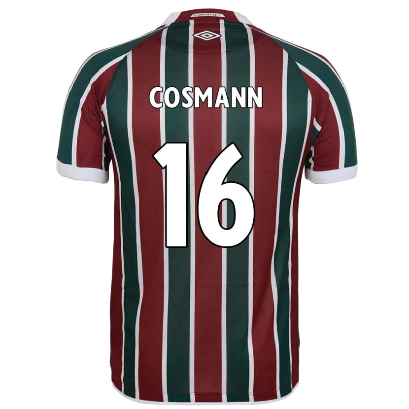 Danxen Dětské Yasmin Cosmann #16 Bílá Zelená Vínová Domů Hráčské Dresy 2025/26 Dres