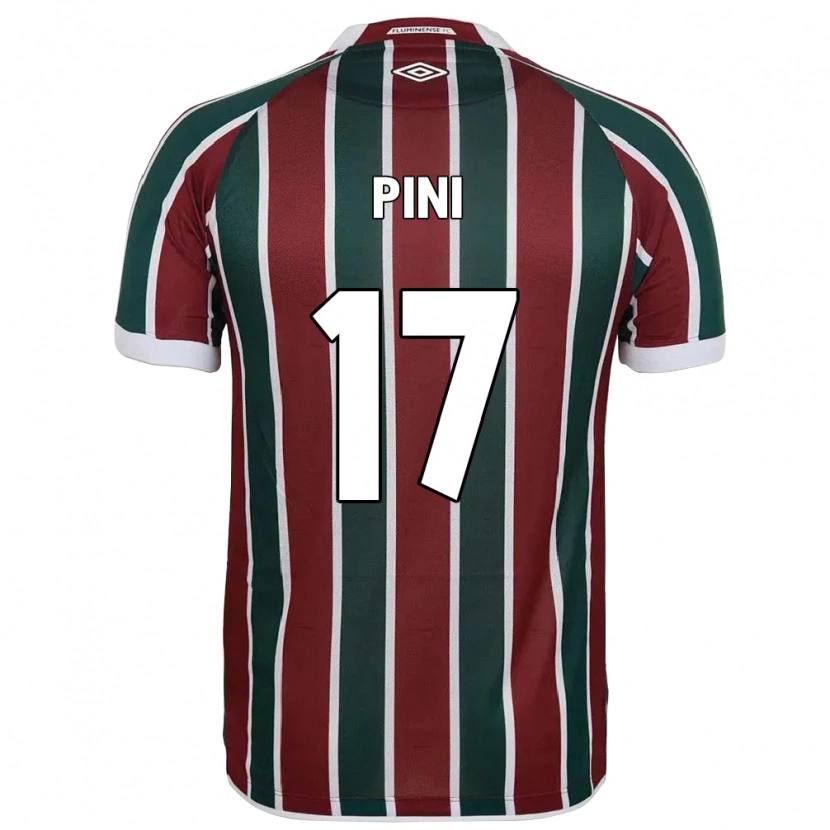 Danxen Dětské Camila Pini #17 Bílá Zelená Vínová Domů Hráčské Dresy 2025/26 Dres