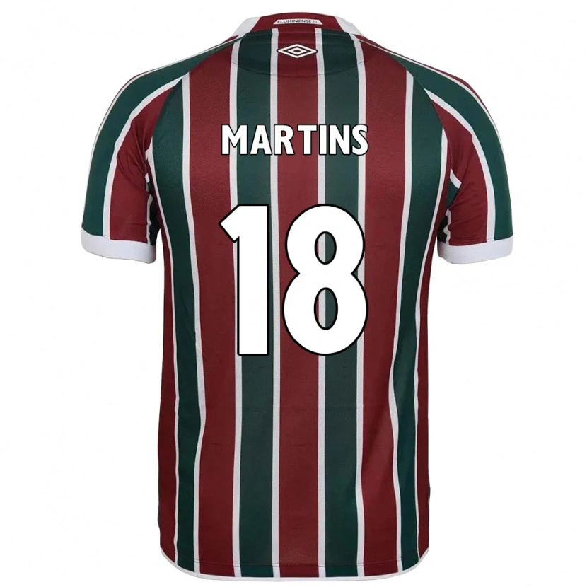 Danxen Dětské Matheus Martins #18 Bílá Zelená Vínová Domů Hráčské Dresy 2025/26 Dres