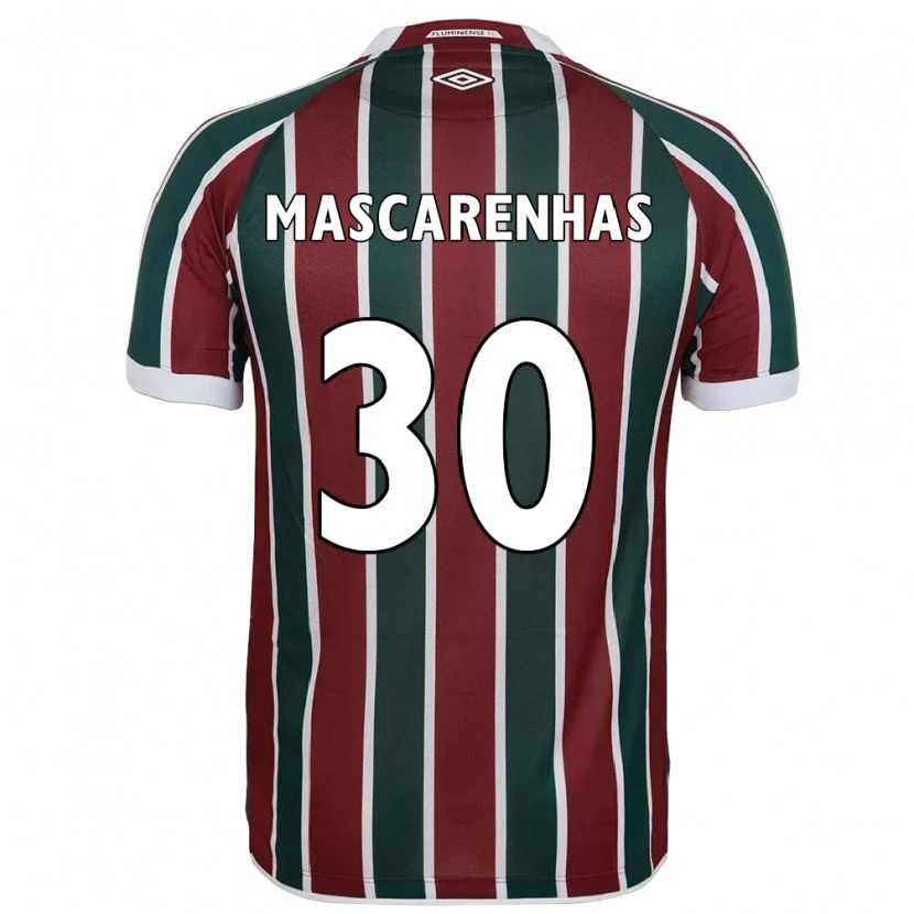 Danxen Dětské Matheus Mascarenhas #30 Bílá Zelená Vínová Domů Hráčské Dresy 2025/26 Dres