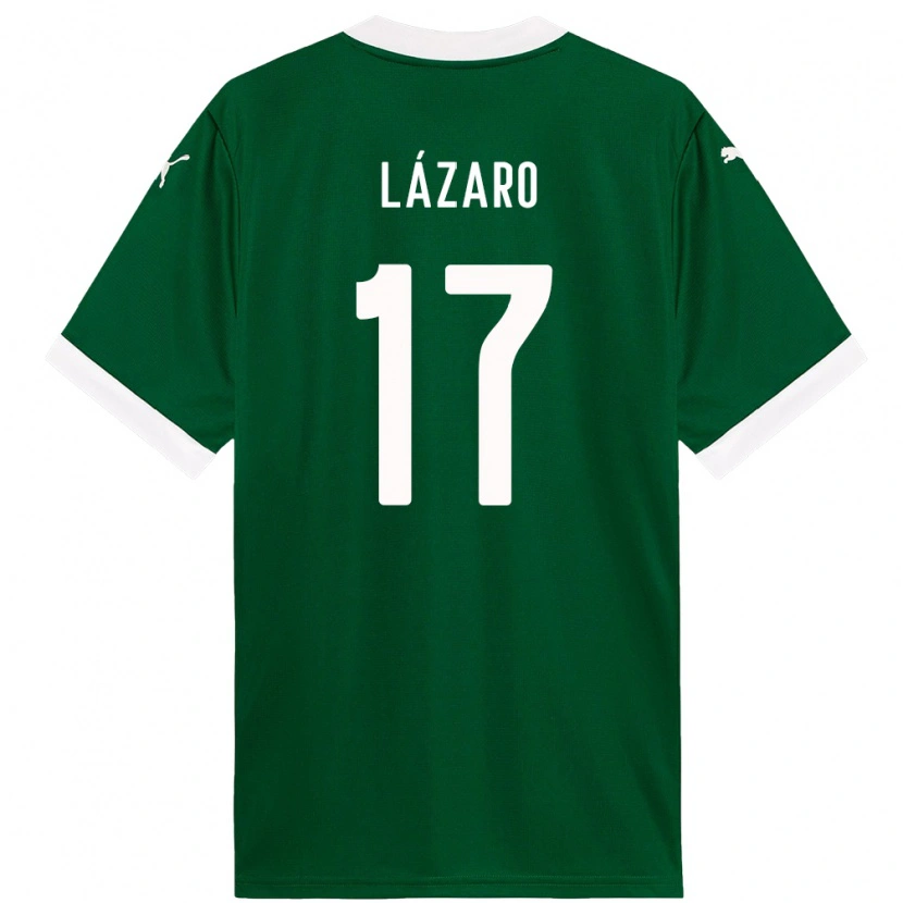Danxen Dětské Lazaro #17 Bílá Zelená Domů Hráčské Dresy 2025/26 Dres
