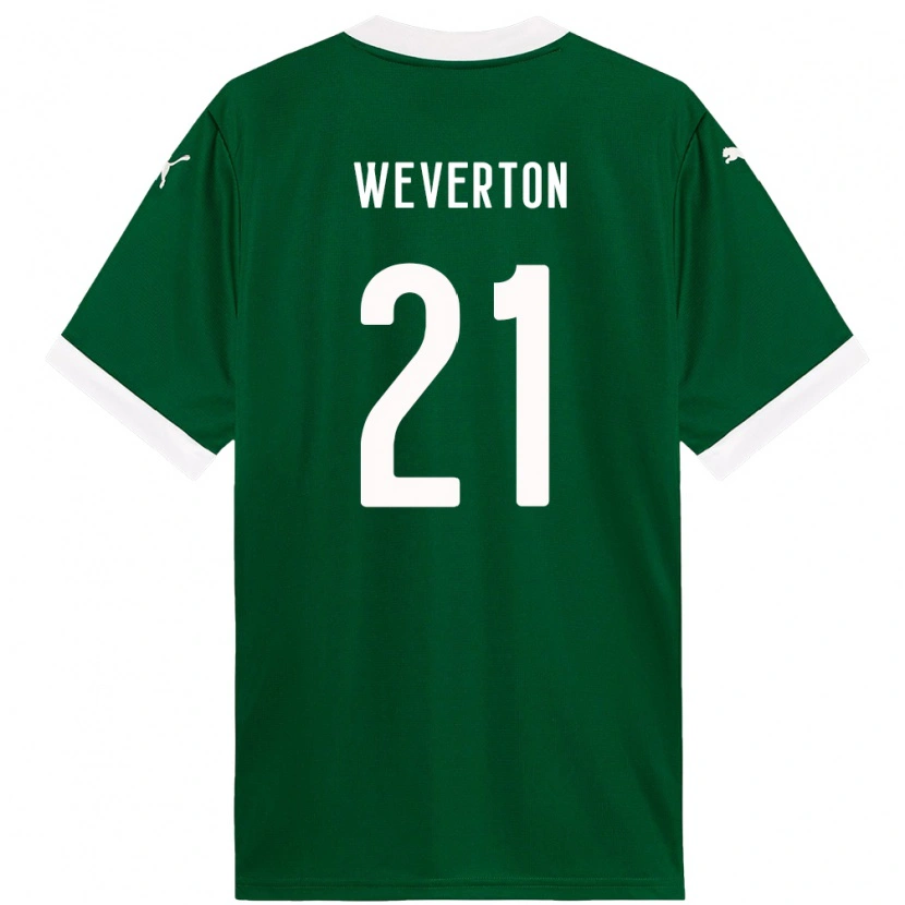 Danxen Dětské Weverton #21 Bílá Zelená Domů Hráčské Dresy 2025/26 Dres