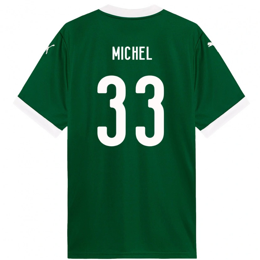 Danxen Dětské Michel #33 Bílá Zelená Domů Hráčské Dresy 2025/26 Dres