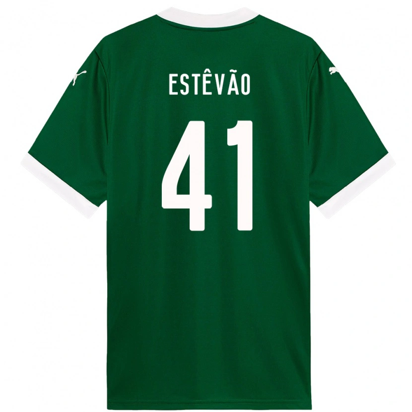 Danxen Dětské Estêvão #41 Bílá Zelená Domů Hráčské Dresy 2025/26 Dres