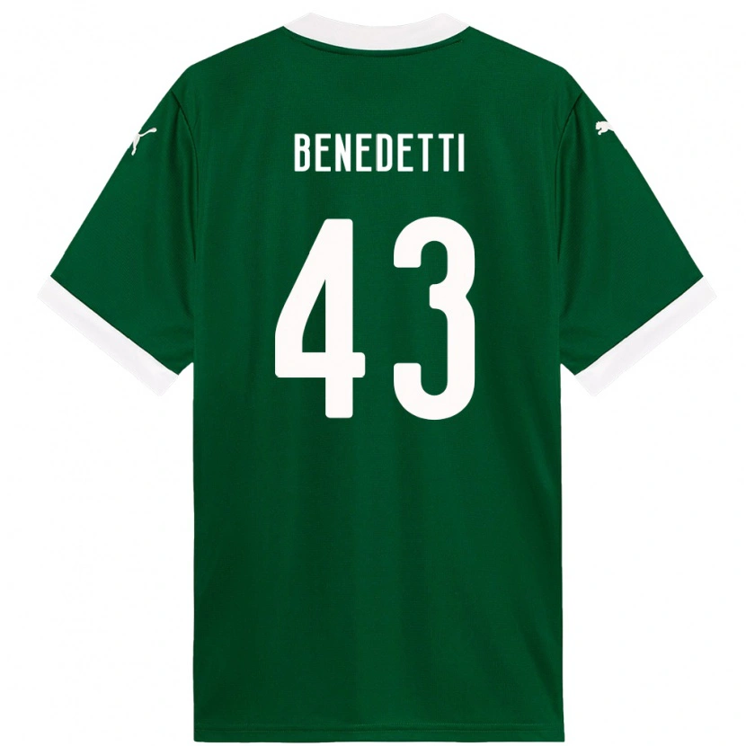 Danxen Dětské Luis Benedetti #43 Bílá Zelená Domů Hráčské Dresy 2025/26 Dres