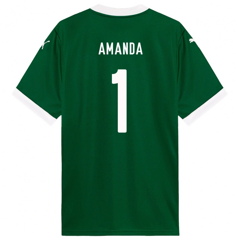 Danxen Dětské Amanda #1 Bílá Zelená Domů Hráčské Dresy 2025/26 Dres