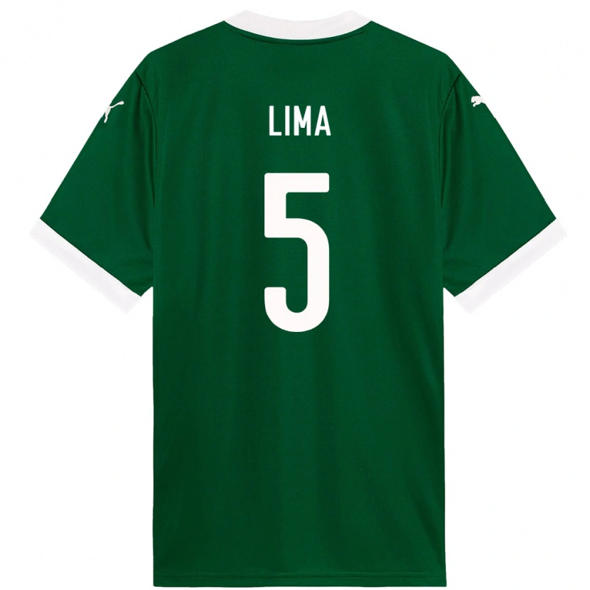 Danxen Dětské Ingryd Lima #5 Bílá Zelená Domů Hráčské Dresy 2025/26 Dres