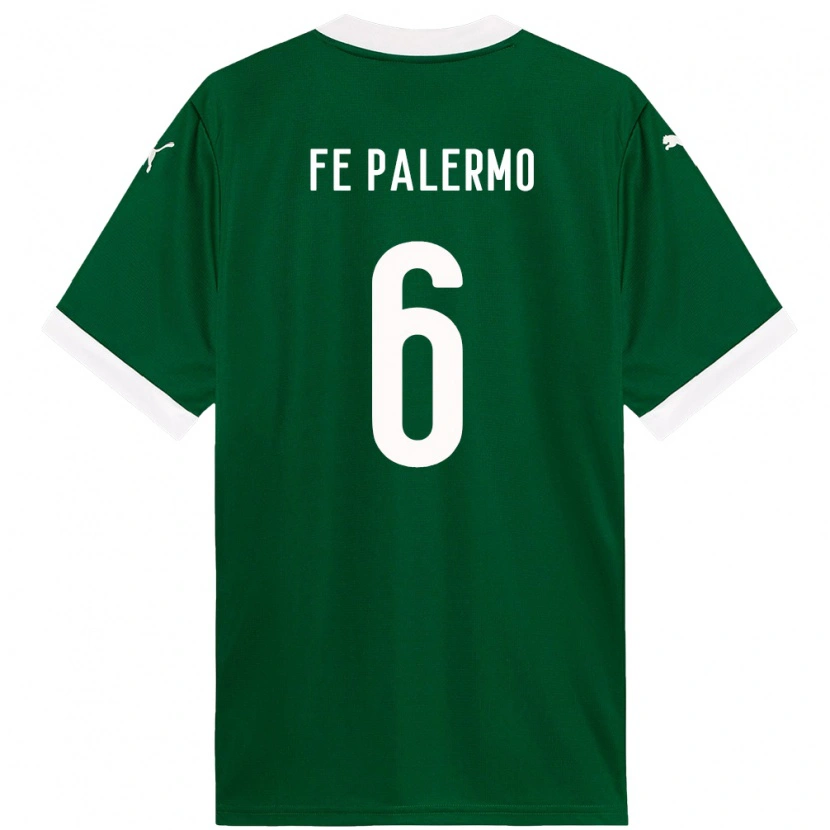 Danxen Dětské Fe Palermo #6 Bílá Zelená Domů Hráčské Dresy 2025/26 Dres