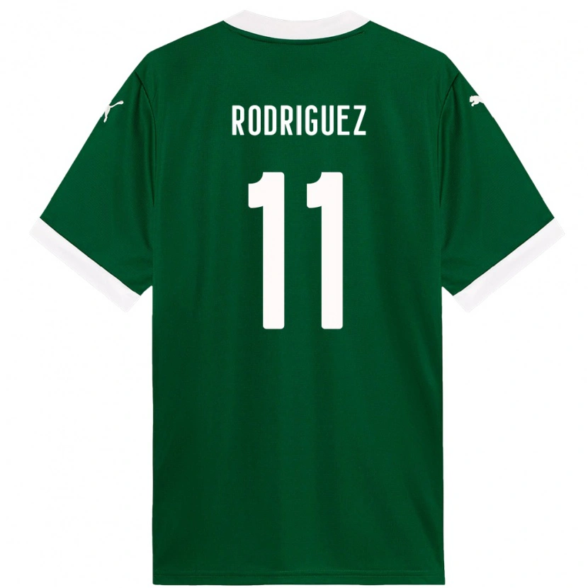 Danxen Dětské Yamila Rodríguez #11 Bílá Zelená Domů Hráčské Dresy 2025/26 Dres