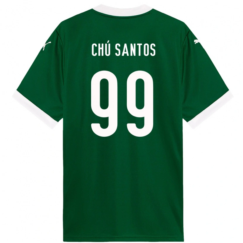 Danxen Dětské Chú Santos #99 Bílá Zelená Domů Hráčské Dresy 2025/26 Dres