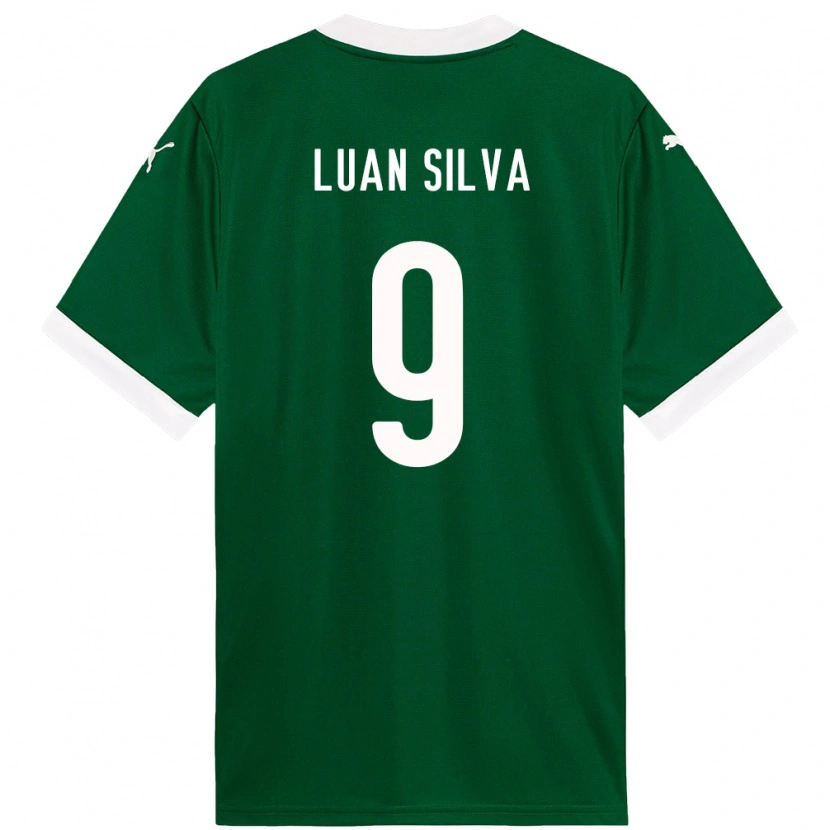 Danxen Dětské Luan Silva #9 Bílá Zelená Domů Hráčské Dresy 2025/26 Dres