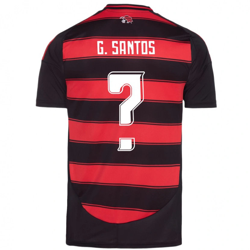 Danxen Dětské Guilherme Santos #0 Bílá Červená Domů Hráčské Dresy 2025/26 Dres