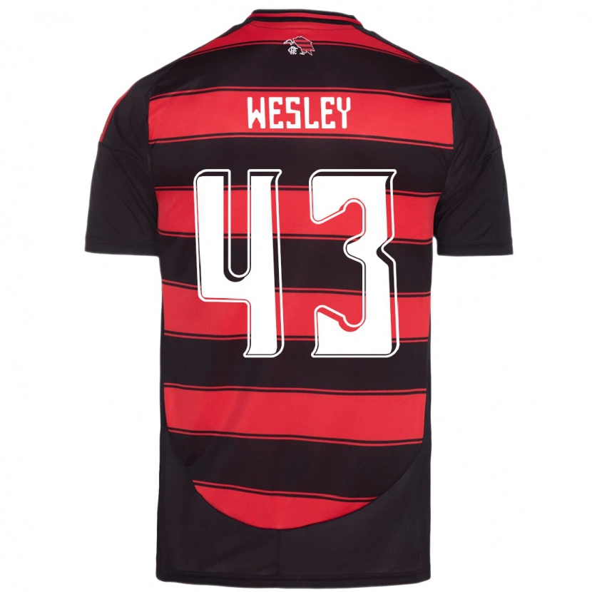 Danxen Dětské Wesley #43 Bílá Červená Domů Hráčské Dresy 2025/26 Dres