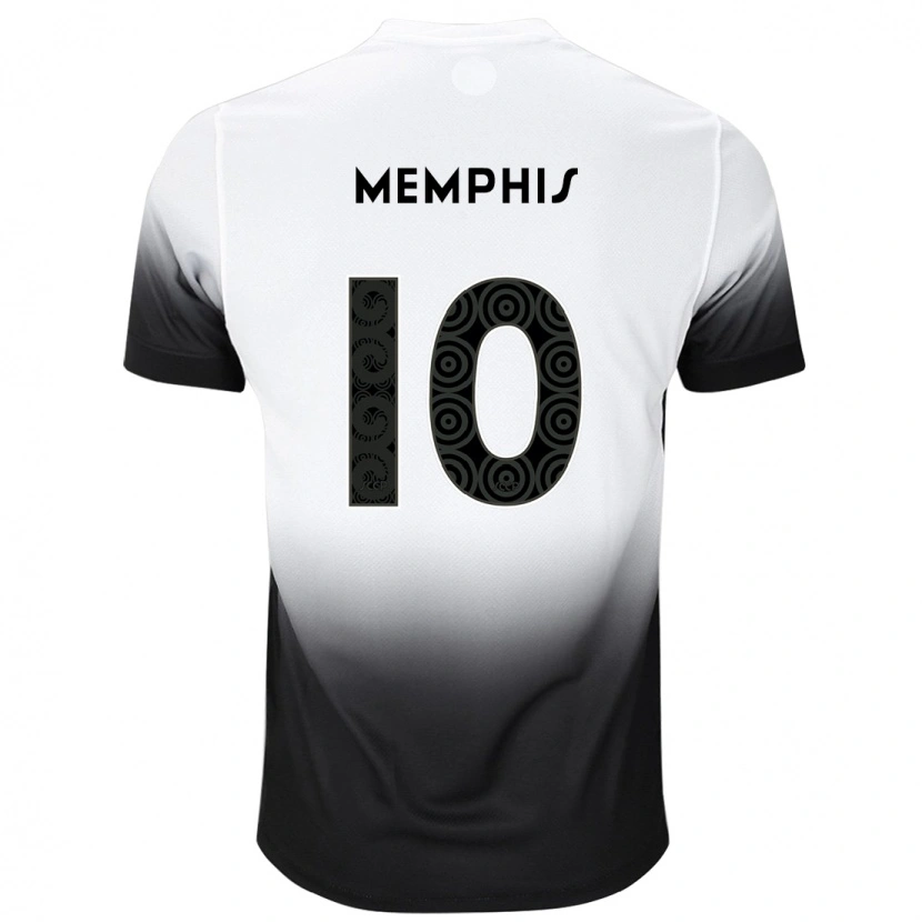 Danxen Dětské Memphis Depay #10 Černá Bílá Domů Hráčské Dresy 2025/26 Dres