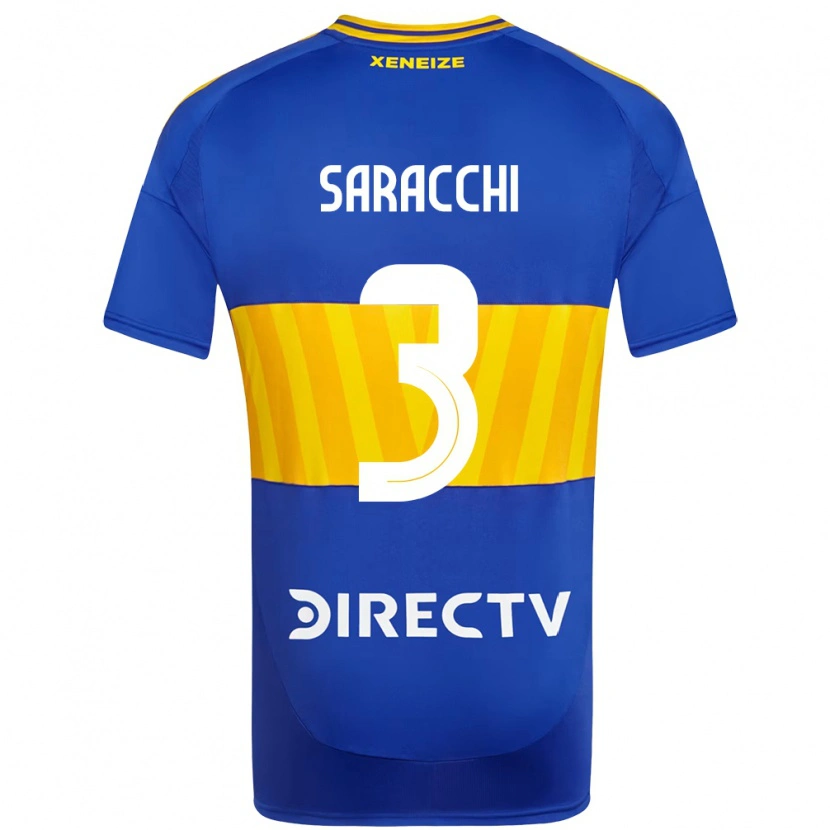Danxen Dětské Marcelo Saracchi #3 Bílá Modrá Domů Hráčské Dresy 2025/26 Dres