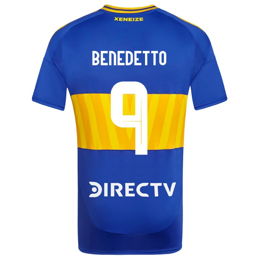 Danxen Dětské Dario Benedetto #9 Bílá Modrá Domů Hráčské Dresy 2025/26 Dres
