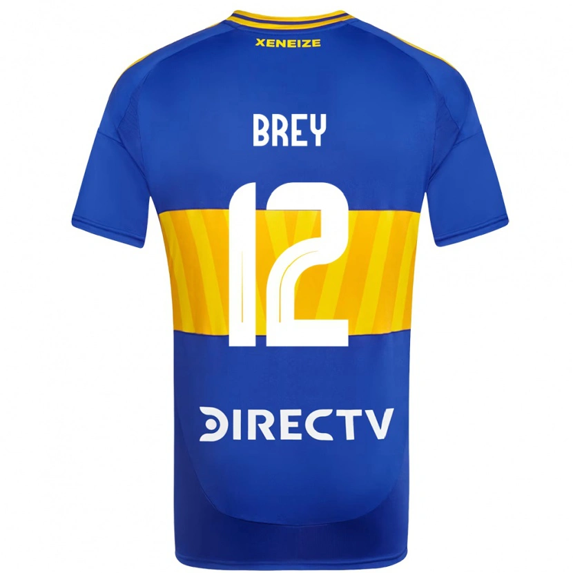 Danxen Dětské Leandro Brey #12 Bílá Modrá Domů Hráčské Dresy 2025/26 Dres