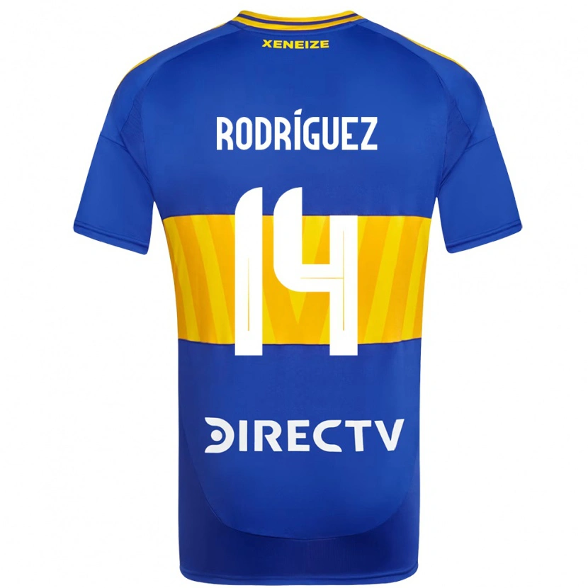 Danxen Dětské Isaías Rodríguez #14 Bílá Modrá Domů Hráčské Dresy 2025/26 Dres