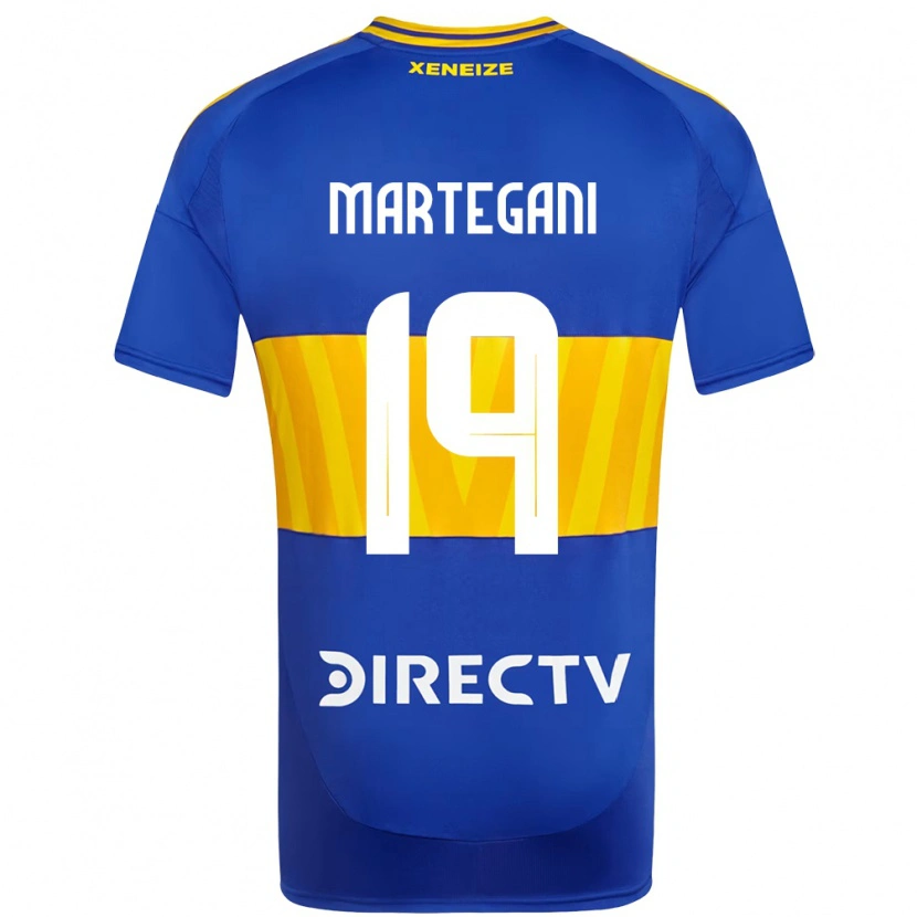 Danxen Dětské Agustín Martegani #19 Bílá Modrá Domů Hráčské Dresy 2025/26 Dres