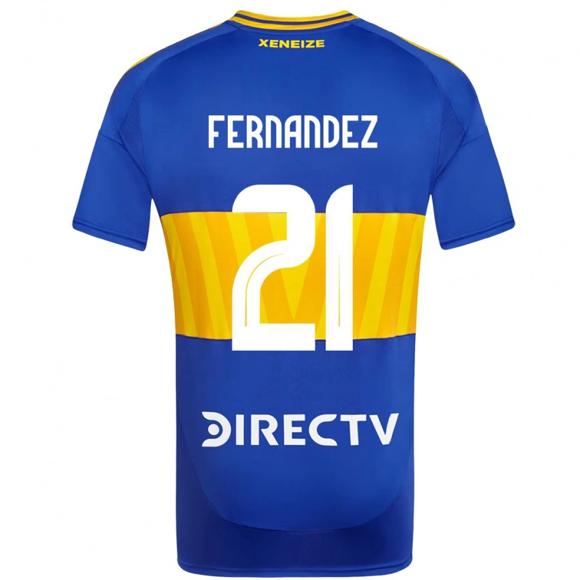 Danxen Dětské Ezequiel Fernandez #21 Bílá Modrá Domů Hráčské Dresy 2025/26 Dres