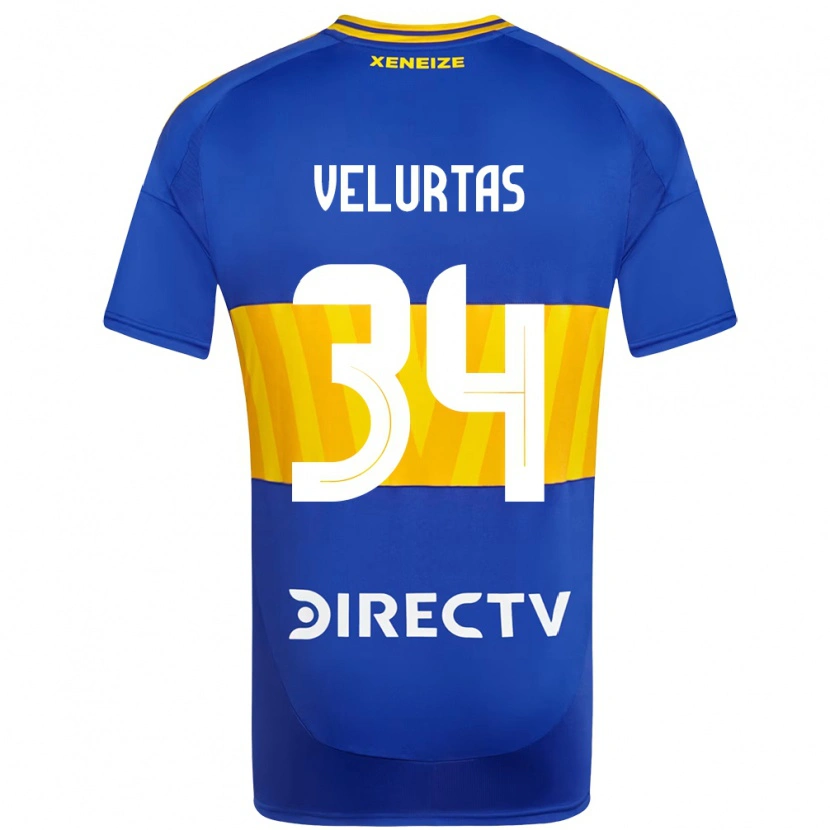 Danxen Dětské Pedro Velurtas #34 Bílá Modrá Domů Hráčské Dresy 2025/26 Dres