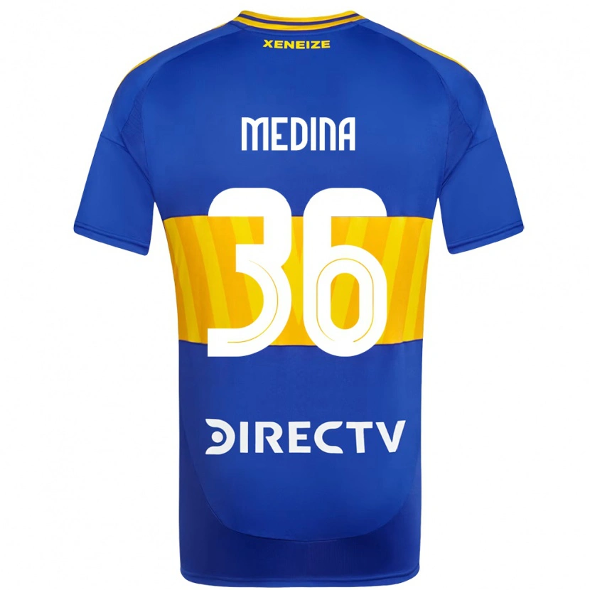 Danxen Dětské Cristian Medina #36 Bílá Modrá Domů Hráčské Dresy 2025/26 Dres