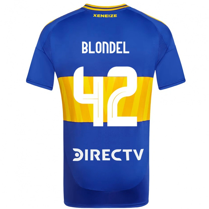 Danxen Dětské Lucas Blondel #42 Bílá Modrá Domů Hráčské Dresy 2025/26 Dres