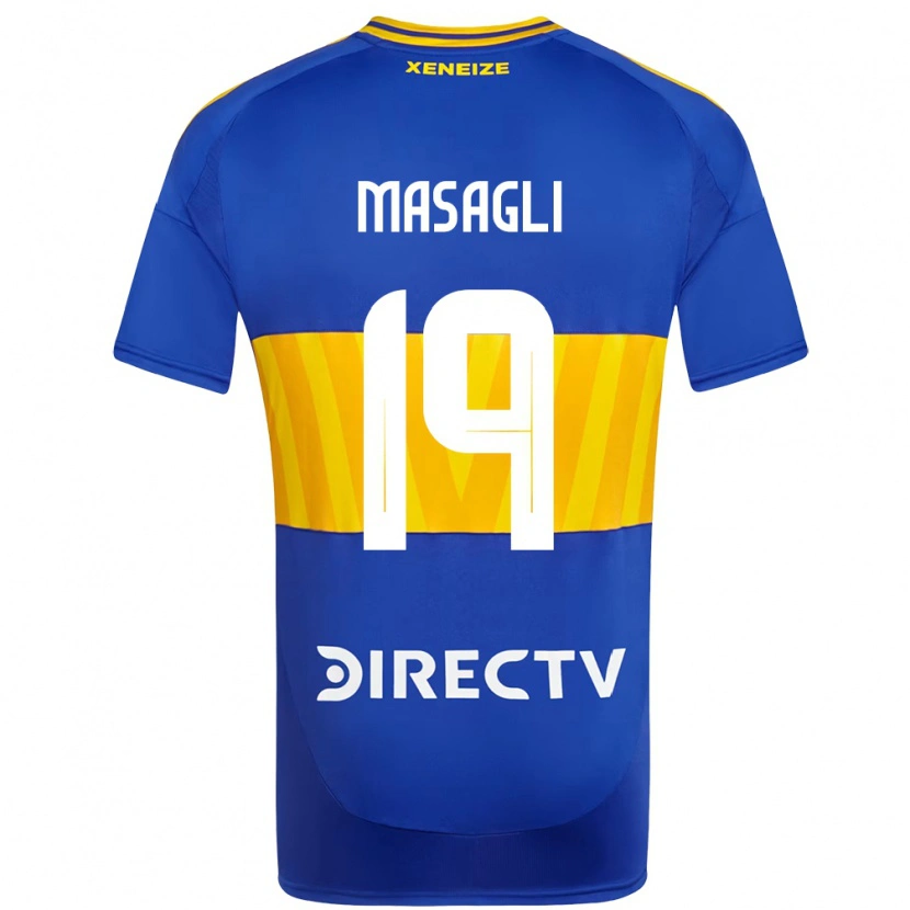 Danxen Dětské Yohana Masagli #19 Bílá Modrá Domů Hráčské Dresy 2025/26 Dres
