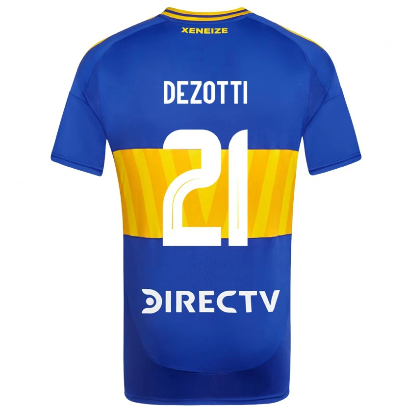 Danxen Dětské Martina Dezotti #21 Bílá Modrá Domů Hráčské Dresy 2025/26 Dres