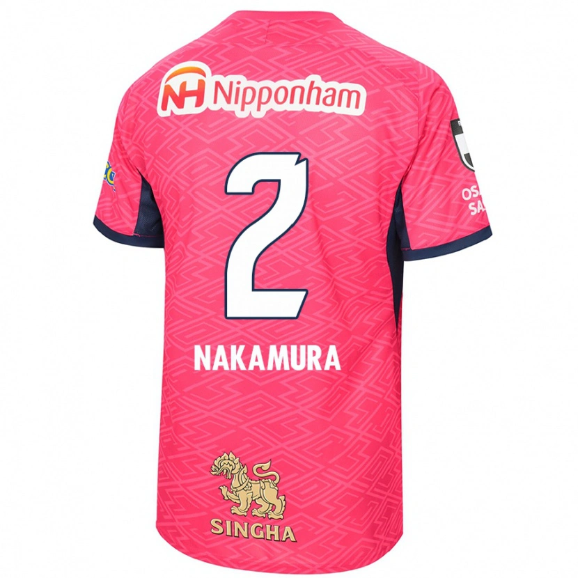 Danxen Dětské Takumi Nakamura #2 Bílá Sakura Růžová Domů Hráčské Dresy 2025/26 Dres