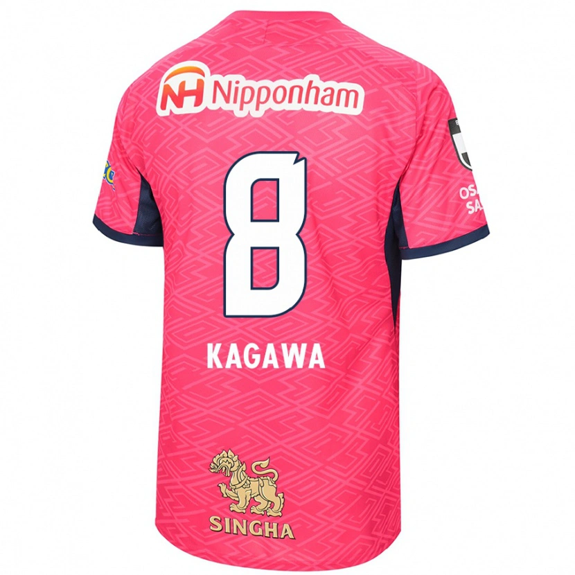 Danxen Dětské Shinji Kagawa #8 Bílá Sakura Růžová Domů Hráčské Dresy 2025/26 Dres