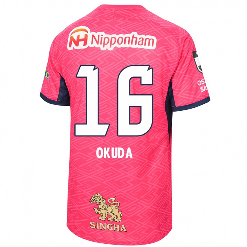 Danxen Dětské Hayato Okuda #16 Bílá Sakura Růžová Domů Hráčské Dresy 2025/26 Dres