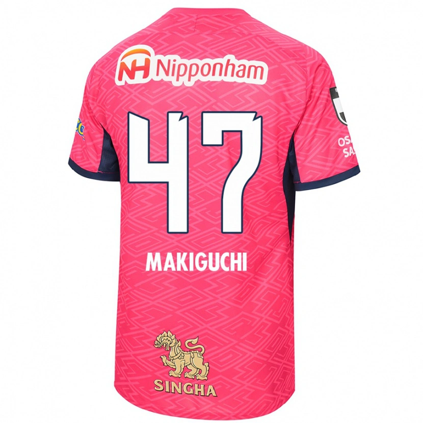 Danxen Dětské Kazuma Makiguchi #47 Bílá Sakura Růžová Domů Hráčské Dresy 2025/26 Dres