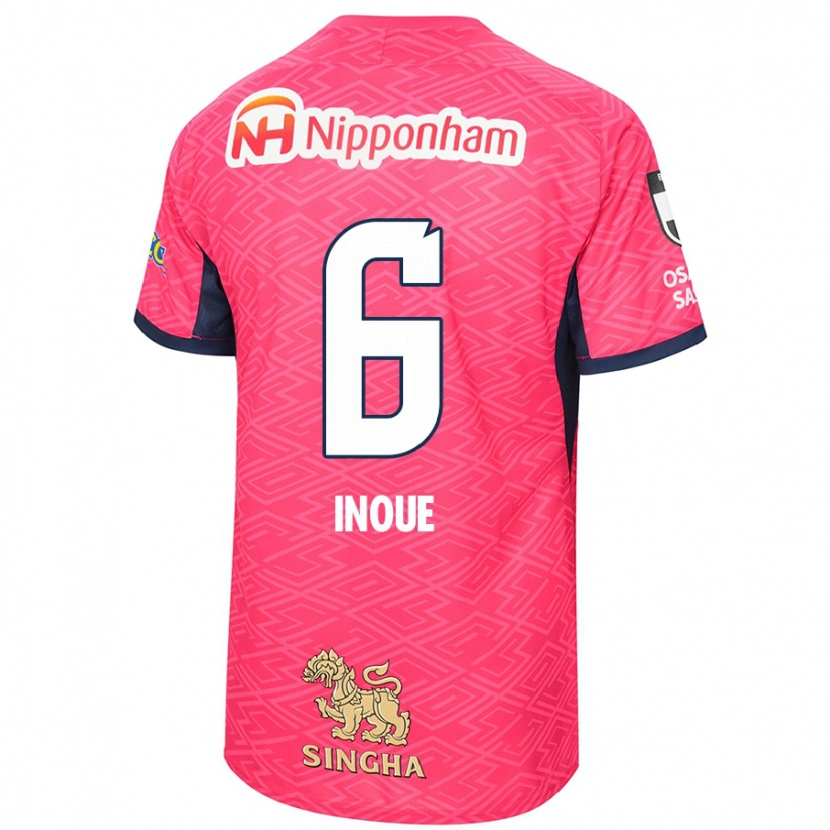 Danxen Dětské Hina Inoue #6 Bílá Sakura Růžová Domů Hráčské Dresy 2025/26 Dres