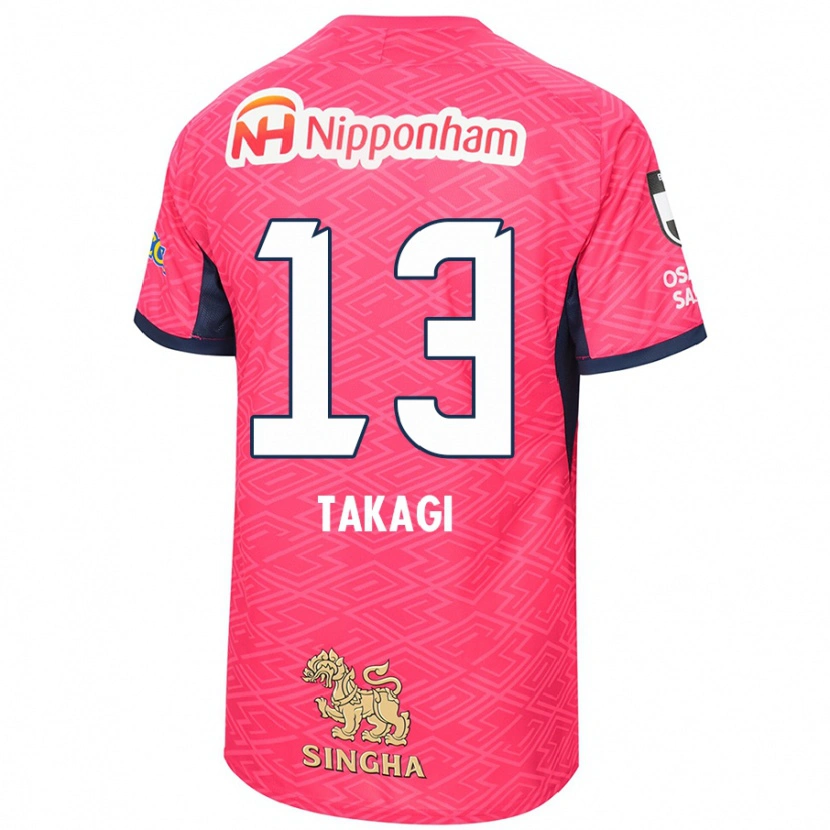 Danxen Dětské Toshiyuki Takagi #13 Sakura Růžová Bílá Domů Hráčské Dresy 2025/26 Dres