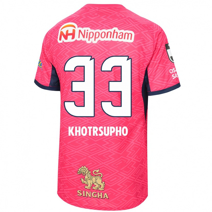 Danxen Dětské Tawan Khotrsupho #33 Bílá Sakura Růžová Domů Hráčské Dresy 2025/26 Dres