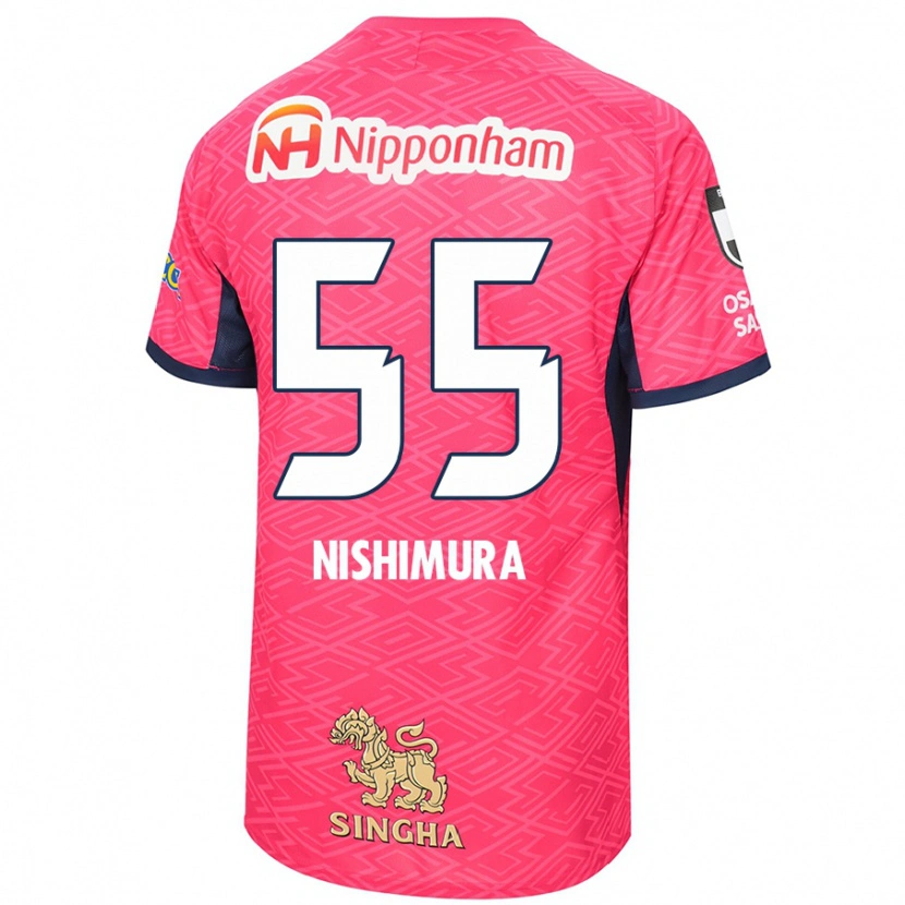 Danxen Dětské Subaru Nishimura #55 Sakura Růžová Bílá Domů Hráčské Dresy 2025/26 Dres