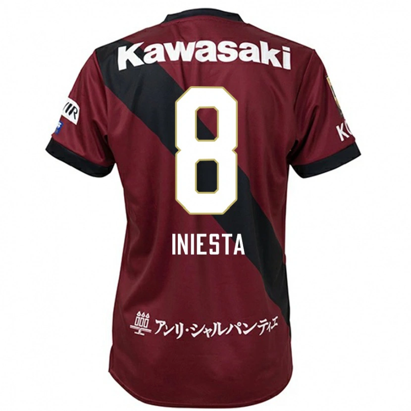 Danxen Dětské Andres Iniesta #8 Bílá Černá Domů Hráčské Dresy 2025/26 Dres