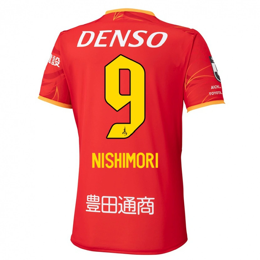 Danxen Dětské Naoto Nishimori #9 Bílá Červená Domů Hráčské Dresy 2025/26 Dres