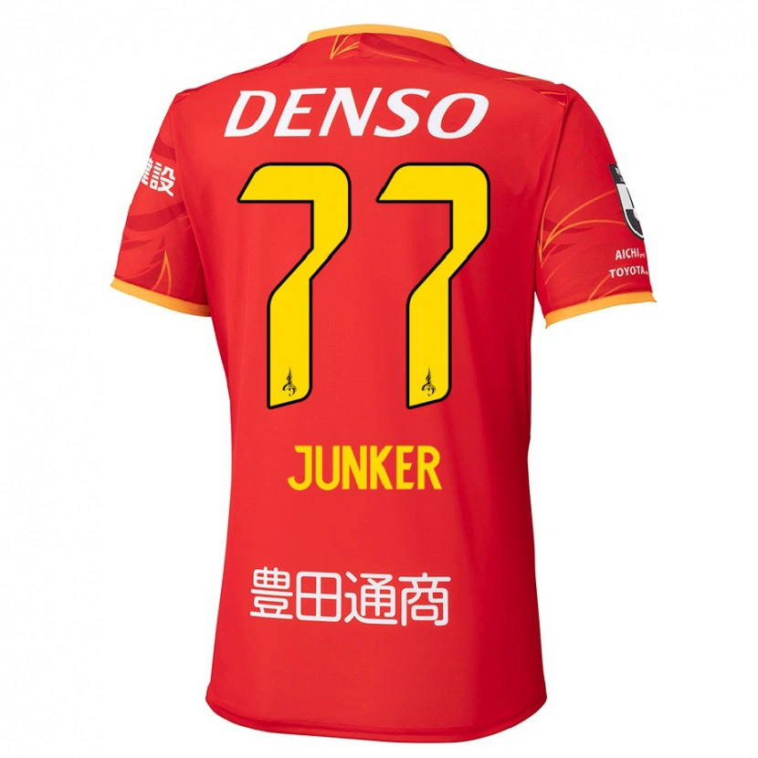 Danxen Dětské Kasper Junker #77 Bílá Červená Domů Hráčské Dresy 2025/26 Dres
