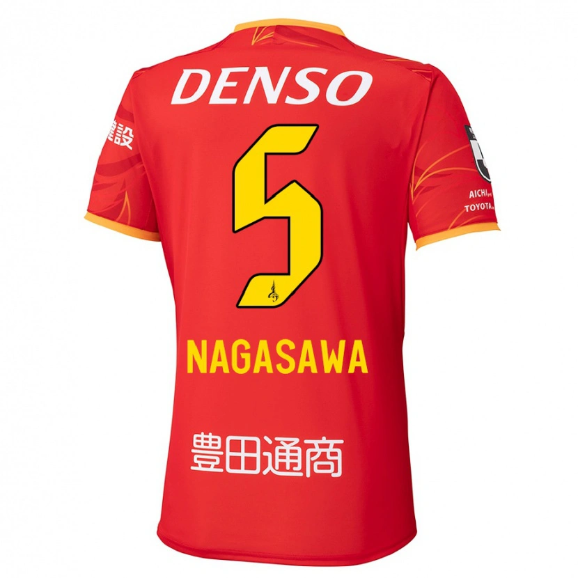 Danxen Dětské Kazuki Nagasawa #5 Bílá Červená Domů Hráčské Dresy 2025/26 Dres