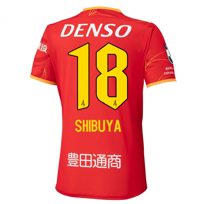Danxen Dětské Tsubasa Shibuya #18 Bílá Červená Domů Hráčské Dresy 2025/26 Dres