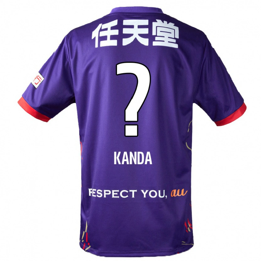 Danxen Dětské Kotaro Kanda #0 Bílá Fialová Černá Domů Hráčské Dresy 2025/26 Dres