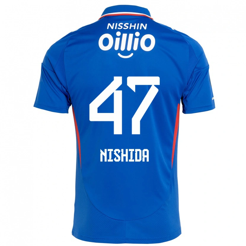 Danxen Dětské Yusuke Nishida #47 Bílá Královská Modrá Domů Hráčské Dresy 2025/26 Dres