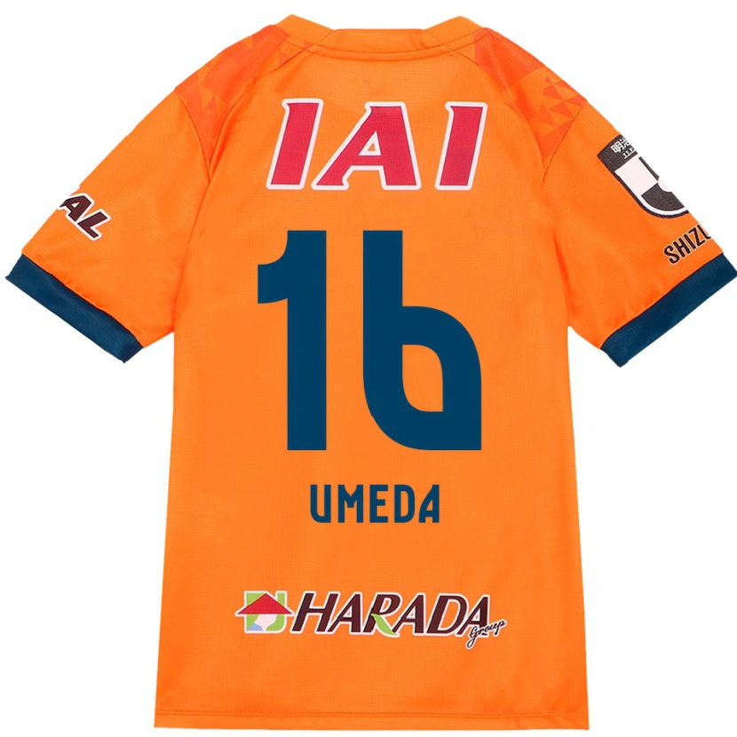 Danxen Dětské Togo Umeda #16 Oranžová Červená Domů Hráčské Dresy 2025/26 Dres