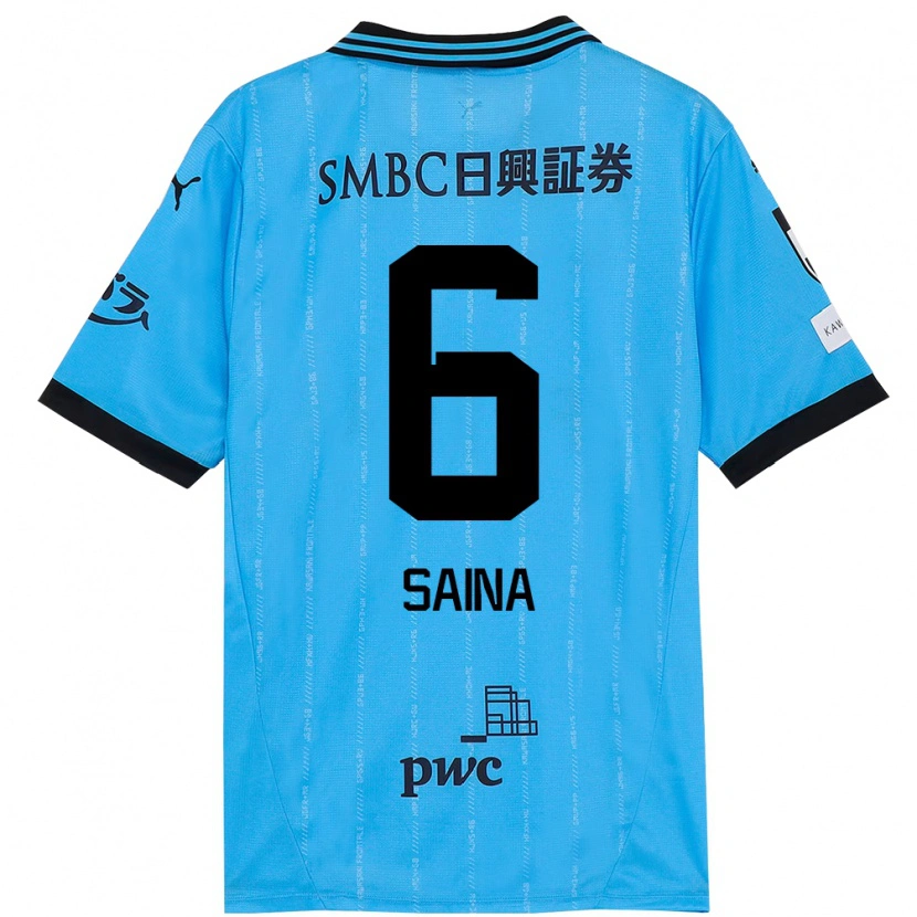 Danxen Dětské Yuta Saina #6 Bílá Nebesky Modrá Domů Hráčské Dresy 2025/26 Dres