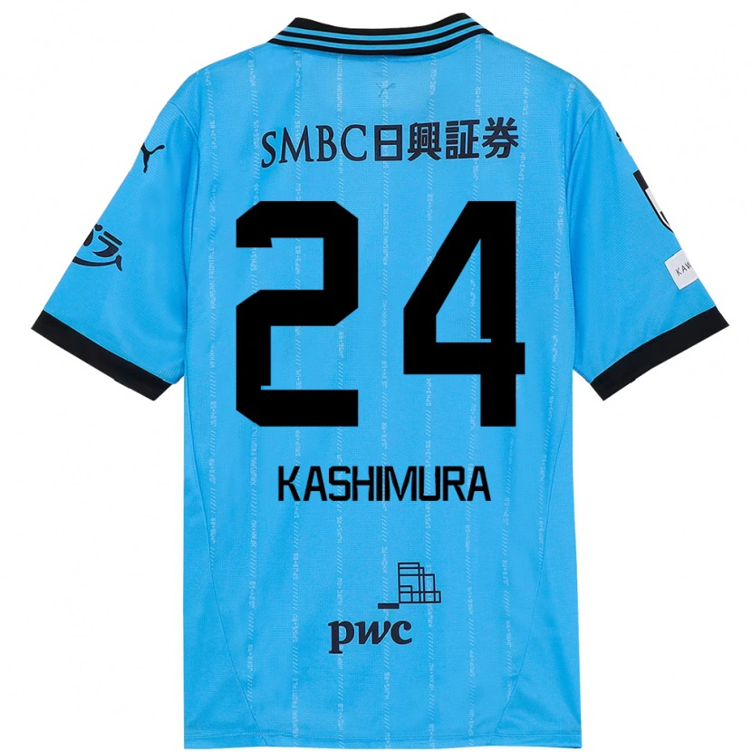 Danxen Dětské Ryota Kashimura #24 Bílá Nebesky Modrá Domů Hráčské Dresy 2025/26 Dres