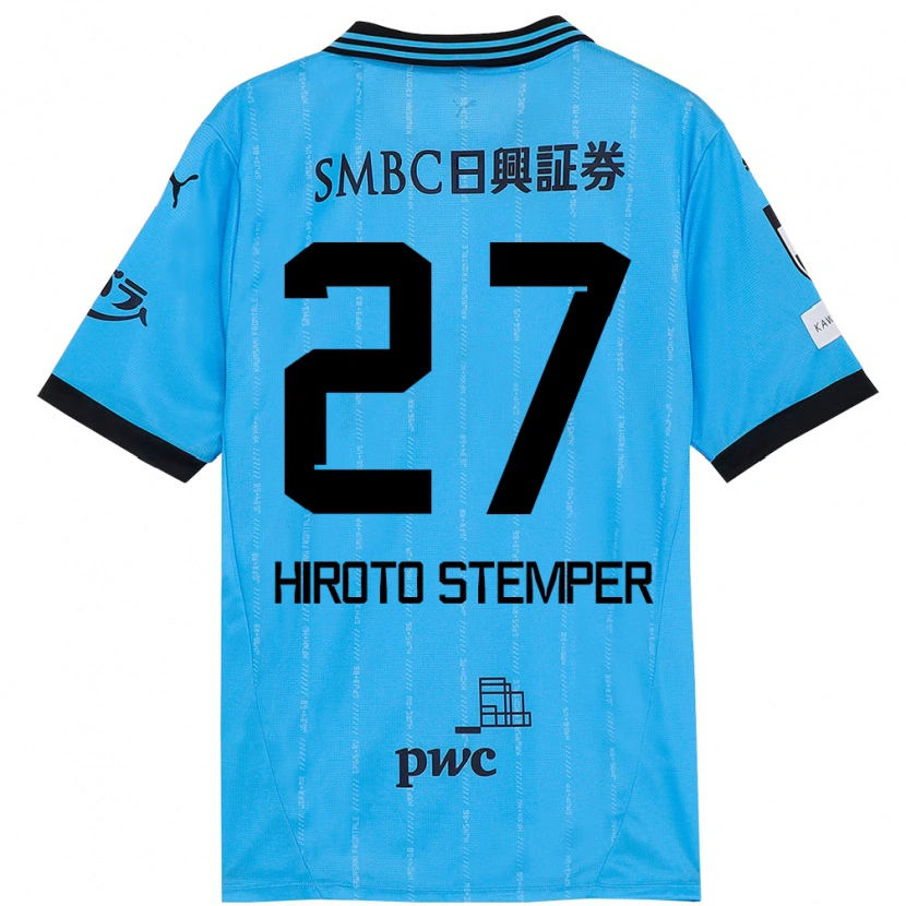 Danxen Dětské Luka Hiroto Stemper #27 Bílá Nebesky Modrá Domů Hráčské Dresy 2025/26 Dres