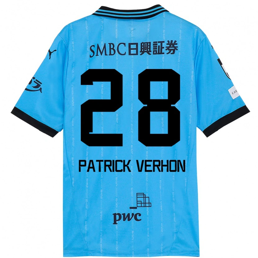 Danxen Dětské Patrick Verhon #28 Bílá Nebesky Modrá Domů Hráčské Dresy 2025/26 Dres