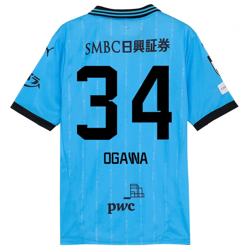 Danxen Dětské Hiroto Ogawa #34 Bílá Nebesky Modrá Domů Hráčské Dresy 2025/26 Dres